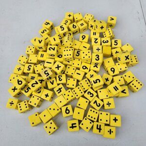 Koplow Games Foam Spot & Number Dice Yellow Math Mathematics Manipulatives Ideal